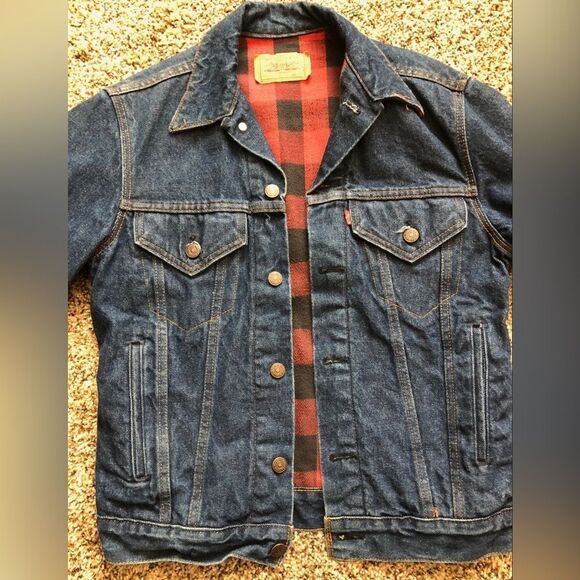 Levi's Other - Mens 80’s Vintage Checkered Lined Levi jacket